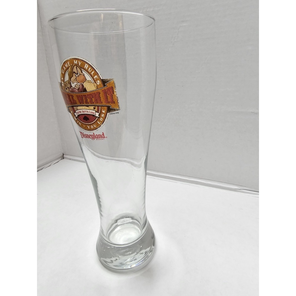 Walt Disney World Grumpy Dwarf My Game My Rules Deal With It 1 PINT Glass - Picture 3 of 3